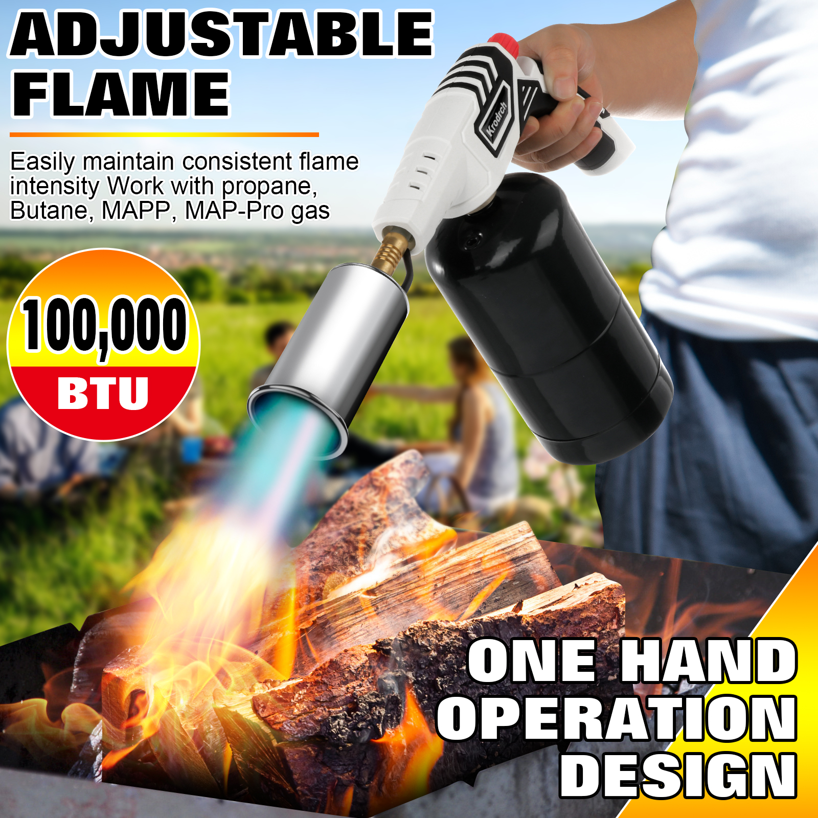 Chi⭐︎kook☆ Kitchen Cooking Torch, Grill Gun Propane Torch, Charcoal